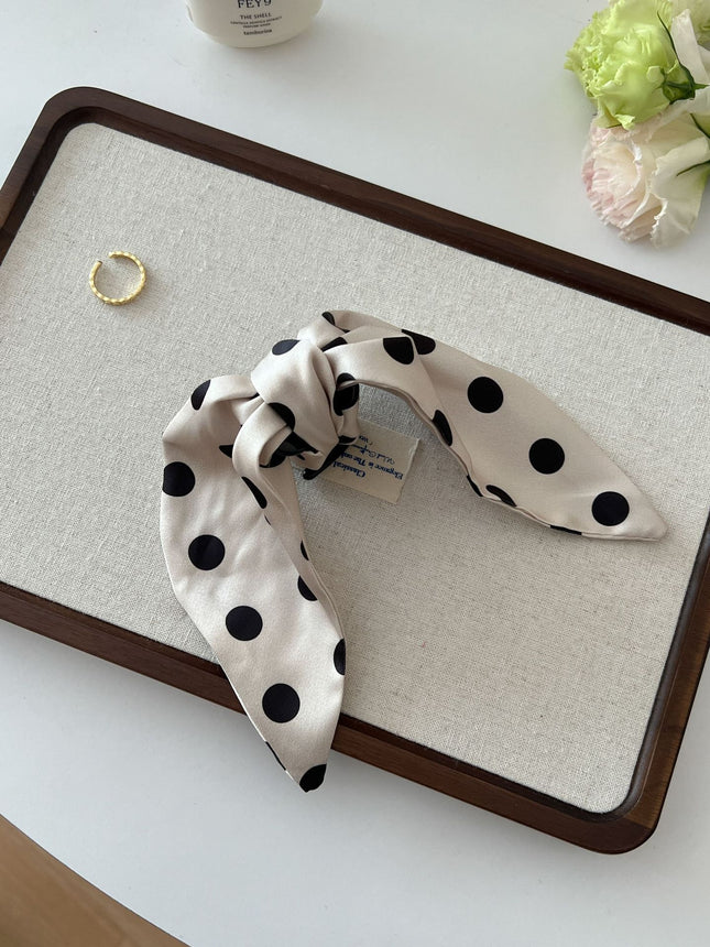 Simple Wave Dot Fashion Pontail Grab Clip Daily Attendance Retro Bow Hairpin Hair Accessories Disc Hair Grab Shark Clip