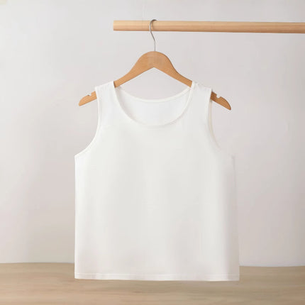 A Good Helper for Layering_Simple Splicing Design_Sleeveless T-Shirt Vest Dropshipping