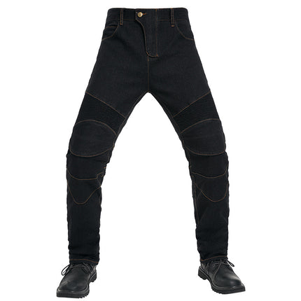 Factory Direct Sales Motorcycle Racing Rider Straight Jeans Pants Off-Road Motorcycle Racing Riding Pants Knee Pads with Cover