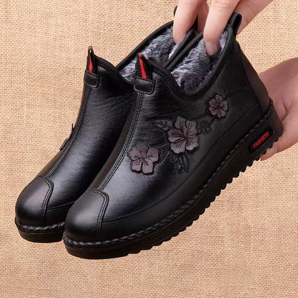 Mom's Shoes, Winter Fleece-Lined Shoes, Women's Cotton Shoes, Non-Slip and Warm, Elderly Women's Shoes, Winter Fleece-Lined, Non-Slip