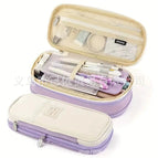 Canvas retractable pencil case [purple]