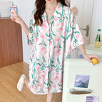 Pink tulip [single nightgown] / M【 40-50kg 】