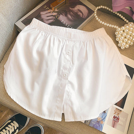 Small fart curtain T-shirt sweater bottoming inner matching artifact decoration fake two-piece stacked hem cover butt skirt for women