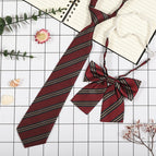 Red background black stripes (tie collar flower)