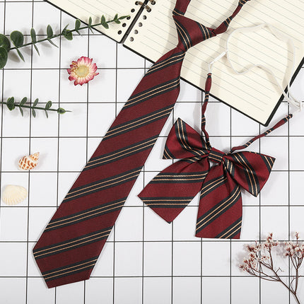 Japanese Plaid JK Tie Tie Set Women's College Style Graduation Photo Free Accessories Korean Style Bow Mariners Suit