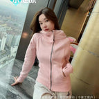 Peony pink slim fit sweatshirt / 2 yards = s