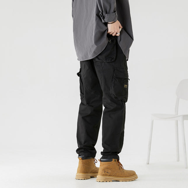 Multi-Pocket Overalls Boys Spring and Autumn Mountain Camping Thin Loose Casual Pants Men's Summer Overalls