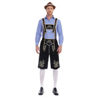 3645 [blue top + black pants + brown hat] / M