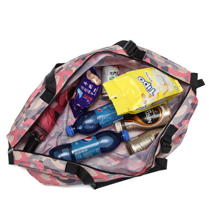 Thickened large capacity shoulder polyester portable spring roll portable storage bag storage organ folding shopping bag clothes