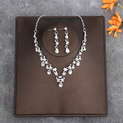 Bridal headdress suit hair accessories crown headband earrings wedding Korean wedding necklace jewelry wedding accessories wholesale