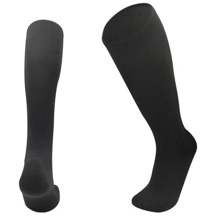 Professional training game children's solid color football socks men's thickened towel bottom long tube knee-high sports socks wholesale