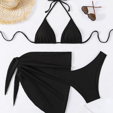 25 years new European and American sexy three-point split swimsuit women's bikini cross-border Amazon lace-up bikini