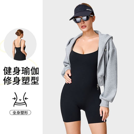 Pilates Jumpsuit Fitness Clothing Women's Tight Slimming Look Training Outer Wear Camisole Yoga Clothing Body Shaping Jumpsuit