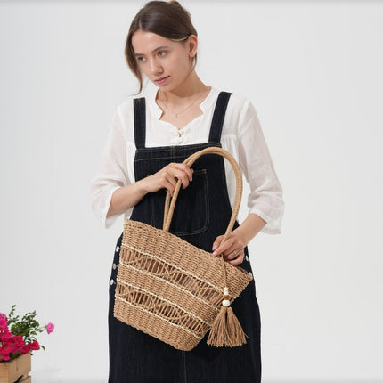 Paper Straw Basket Tote Bag / Sac Panier Paille Papier