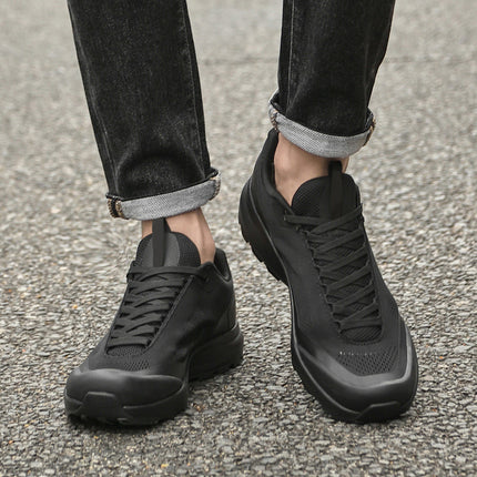 Office Men's Sports Leather Shoes High-end Sense Comfortable Lightweight Trendy Outdoor sneaker Trendy Mesh Business Shoes