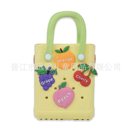 New Satchel Hot-Selling Silicone Hole Bag Cute Ins Style Mobile Phone Hole Bag DIY Decorative Piece Silicone Bag