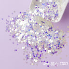 Purple glitter [small pack 10g] / 4m heart zg03