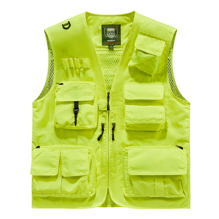 A minimum order work uniform vest custom logo emergency management communication security personnel tooling vest printing