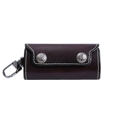 Genuine Leather Universal Key Case Advanced Sense Vegetable Tanned Leather Key Storage Bag Multifunctional Large Capacity Hanging Waist Key Case