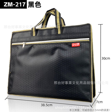 Multi-functional Briefcase Storage Handbag File Bag Large Capacity Meeting Bag Business Office Storage File Bag