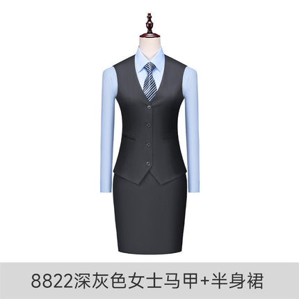 High-end suit suit female professional formal suit bank business suit temperament tooling sales department front desk work clothes autumn