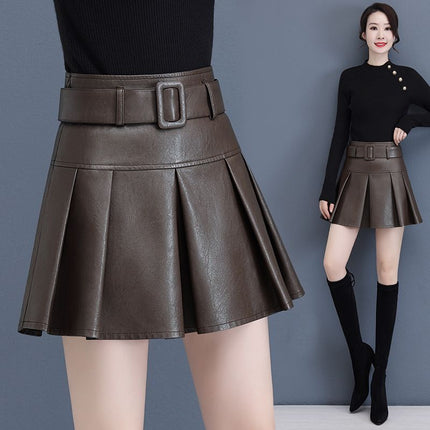 High-wAisted PleAted Short Skirt for Women in Autum, KoreAn Style 2024 New Design, Slimming Look, Age-reducing, VersAtile A-line Skirt