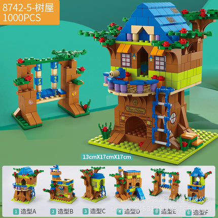 Building Blocks Children's Assembled Toys Educational Girls Boys Lele Brothers 8742 Series Compatible with Lego Cross-Border