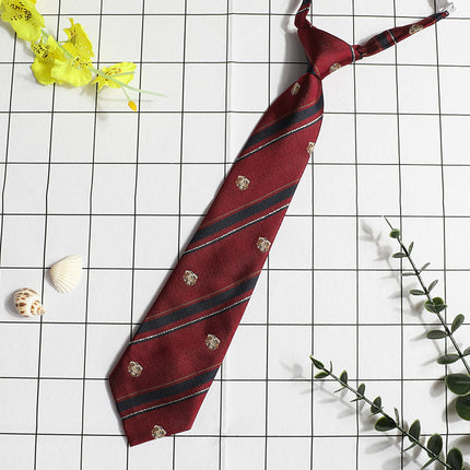 JK Small Tie Women's College Style Lazy Japanese Style Plaid Uniform Shirt Tie Student ins Men's and Women's Short Free Tie