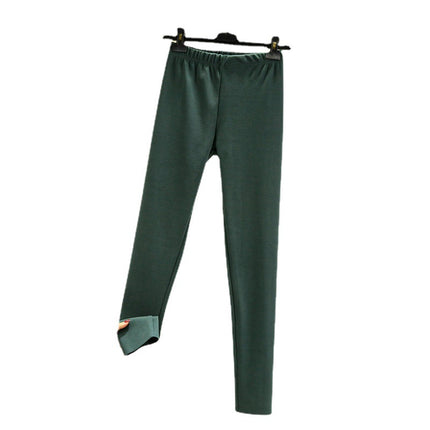 Double-sided velvet leggings Qiude velvet middle-aged and elderly mothers wear women's heating pants warm pants velvet padded slim fit