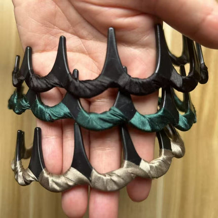 Korean Style Wave Hair Hoop Women's High Cranial Top Wash Face Toothed Hair Clip Fabric Non-slip Broken Hair Hoop Internet Popular 2024 New Style