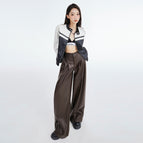 Brown-extended pants / S