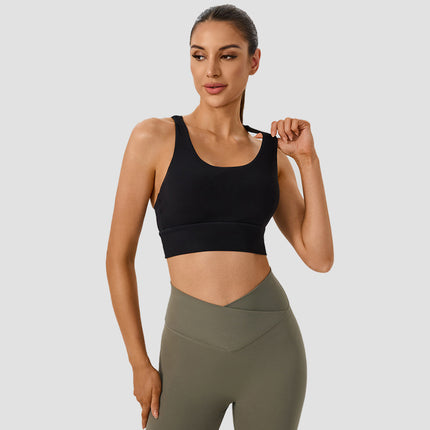 New Yoga Bra for Women, Cross-Back Yoga Bra, Nude, Comfortable, High-Strength Shock-Proof Sports Fitness Top