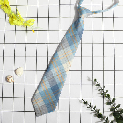 JK Small Tie Women's College Style Lazy Japanese Style Plaid Uniform Shirt Tie Student ins Men's and Women's Short Free Tie