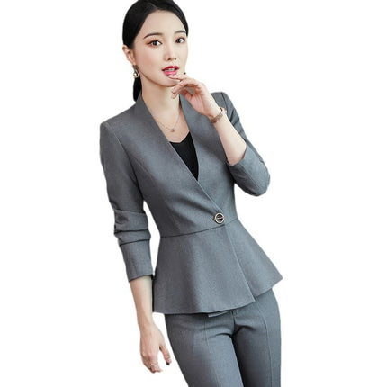 Professional Dress Temperament Goddess Fan suit Suit FormaTIONAL Suit Beauty Salon Front Desk Tooling Hotel Manager Work Clothes High-end