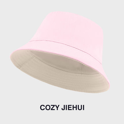 Summer Hat Big Head Fisherman Hat Double-sided Sunscreen Men's Hat Men's Trendy Thin Black Sun Hat Japanese