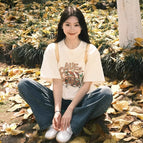 Apricot color (cdau rabbit car) / S (recommended to wear 37.5-50kg years old)