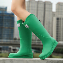 Cross-Border New Rain Boots for Women, Fashionable Outer Wear, Korean High-Top Warm Women's Water Shoes, Non-Slip Work Waterproof Rain Boots