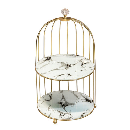 Wrought Iron Bathroom Cosmetics Storage Box Desktop Lipstick Storage Rack Skin Care Products Toilet Bird Cage Storage Rack Table