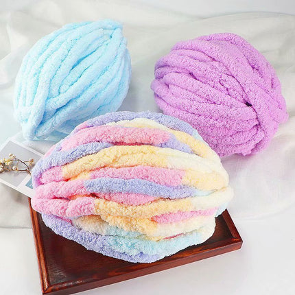 Super Thick Ice Strip Iceland Hand-woven Scarf Hat Blanket Mat Cat's Nest Wool Group Hand-woven DIY Material Bag