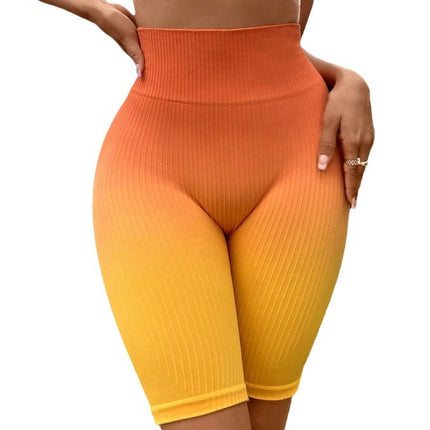 High Waist Peach Hip Fitness Pants Women's Stretch Tight Hip Yoga Pants Quick-drying Running Training Sports Shorts