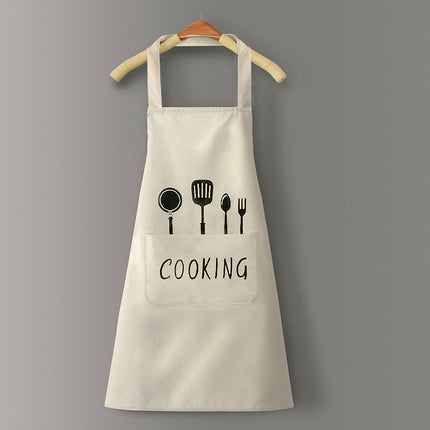 Logo advertising custom apron waterproof and oil-proof pvc kitchen cooking custom waist household a wholesale