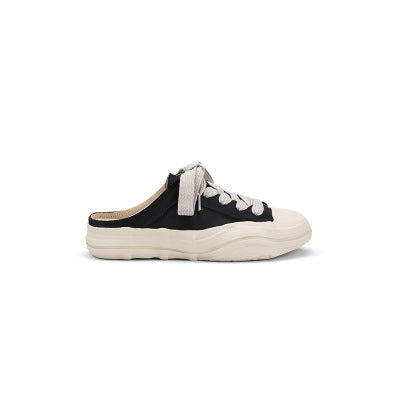 Cowhide Version ~ Weihua Store Elegant Satin Lace-Up Dissolving Shoes Color-Blocked Height-Increasing Platform Thick-Soled Casual Shoes Women's Sneakers