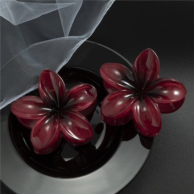 Cross-border hair accessories new European and American three-flower egg flower ball head grip clip color transparent cute grip clip female temperament