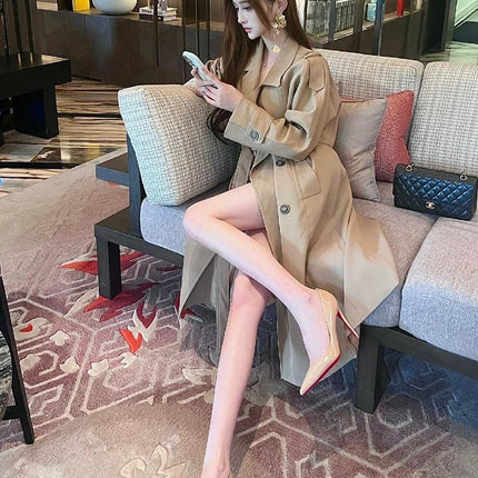 2025 New Spring and Autumn Pointed-Toe Side-Cutout Red-Soled Nude High-Heeled Shoes for Women, Stunning Stiletto Heels, Elegant Black Patent Leather Pumps