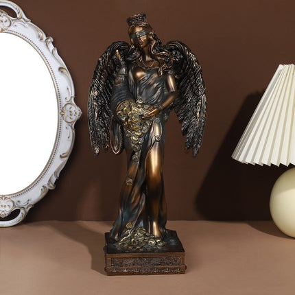 Angel Ornaments Greek Goddess of Wealth Resin Crafts Mythical Figures Wine Cabinet Study Decoration Sculpture Crafts