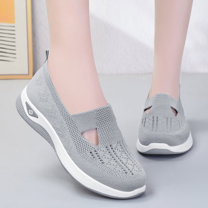Shoes for Women Cross-Border Large Size Women's Shoes Shoes Soft-Soled Shoes One-Leg Mother's Shoes Mesh Breathable Old Beijing Cloth Shoes