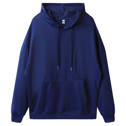 American fashion brand 260g pullover casual loose hooded sweater dopamine solid color heavy shoulder hoodie in spring and autumn