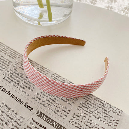 Internet Red Square Explosions Contrast Braid Head Band Wide Edge Non-Slip High-Level Hair Band 2023 New Style Hair Card for Women