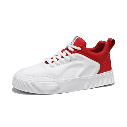 Men's Shoes Spring New Low-top Fashion White Shoes Men's Leather Casual Shoes Men's Four Seasons All-match Sports Sneakers