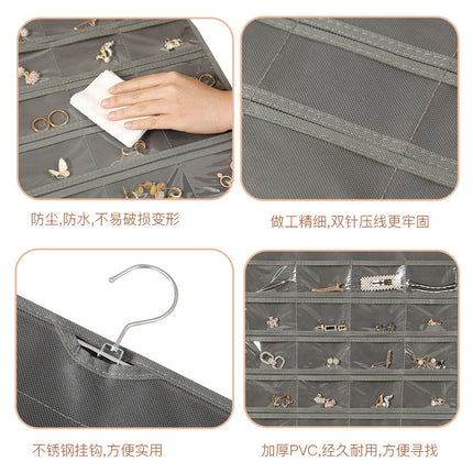 80 Cage Storage Bag Jewelry Storage Hanging Bag Non-woven Double-sided Necklace Jewelry Fit Bag Dust-proof Storage Box